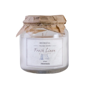 Lumânare parfumată din ceară de soia, 455 g, 45 ore, „Fresh Linen"
