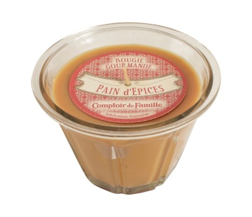 Lumânare parfumată în pahar de sticlă, D12xH8 cm, Pain d'Épices – Bougie Gourmande