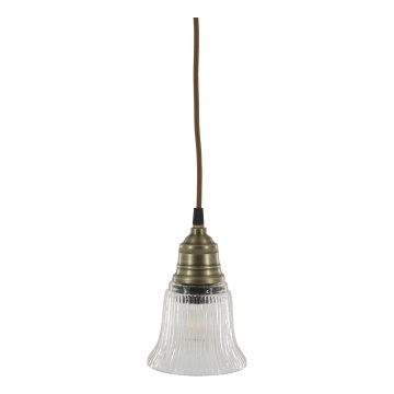 Lustra din sticla si alama, H17/D12cm, 40W