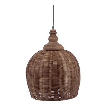 Lustra impletita manual din rattan si rachita, D34 cm