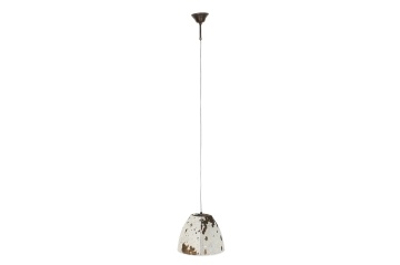 Lustră suspendată din metal și piele de vacă, 28 x 34 cm, „Auxerre” - Img 4