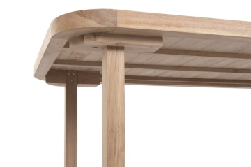 Masă dining pentru exterior din lemn de tec 180 cm finisaj natural, „Malindi” - Img 6