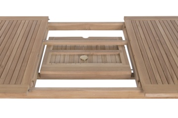 Masă dining pentru exterior extensibilă din lemn de tec 180–240 cm finisaj natural, „Malindi” - Img 7