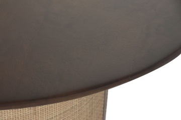 Masuta de cafea din lemn de mango si fibre naturale, 85X85X47 cm, "Rotto". - Img 4