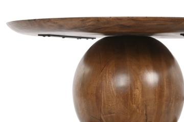 Măsuță de cafea rotundă din lemn de acacia, Ø80 cm, „Monarch” - Img 4