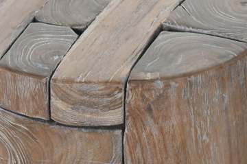 Măsuță laterală din lemn de tec, sculptată manual, „Sumatra” - Img 2