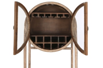 Mobilier de bar din lemn de tec reciclat si sticla , design Natural - Img 8