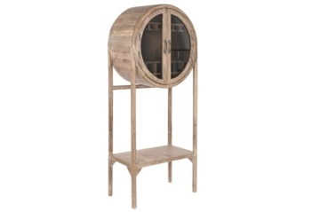 Mobilier de bar din lemn de tec reciclat si sticla , design Natural