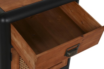 Noptiera din lemn de pin si metal " Wood " - Img 3