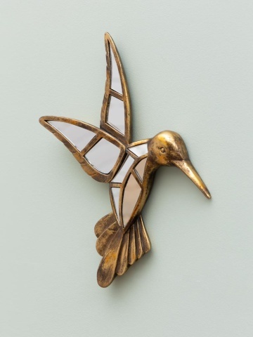 Oglinda decorativa, de perete, din rasina, Colibri - Img 3