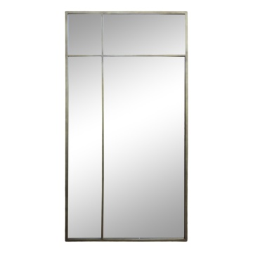 Oglindă decorativă mare, ramă din alamă antichizată, H180 cm