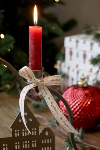 Panglica din bumbac, 5m, Merry Christmas - Img 6