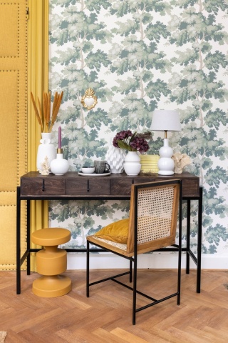 Perna decorativa galbena, din textil, 45x45 cm, Mustard - Img 5