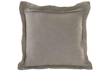 Pernă decorativă pătrată din in natural, 50 x 50 cm, 525 g, bej natural, husă cu fermoar, „Linen Cushion Square" - Img 5