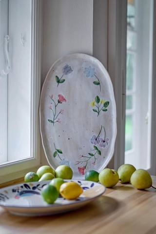 Platou din ceramică lucrat manual, multicolor, "Camilla" - Img 2