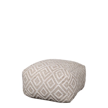 Pouf latte din bumbac si fibre reciclate, "Lounge"