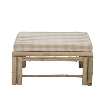 Puf modular de exterior natur din lemn de bambus, „Korfu”