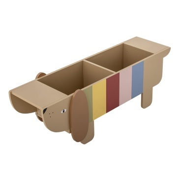 Raft de cărți pentru copii din lemn, multicolor, cu decupaje în formă de câine, 108x37x32 cm, „Charlie" - Img 6