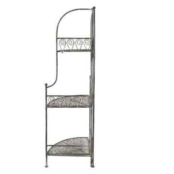 Raft de gradina, gri, din metal, aspect vintage - Img 3