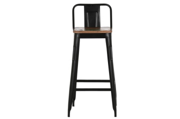 Scaun de bar din metal și lemn , "Barme" - Img 2
