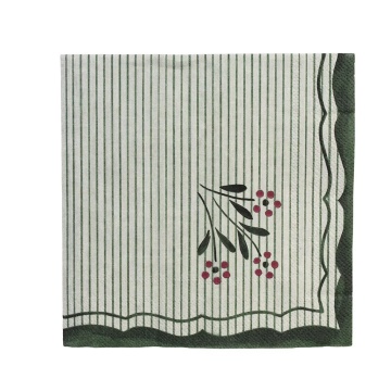 Șervețele de hârtie vintage 33x33 cm verde, „Esther Wildflower"