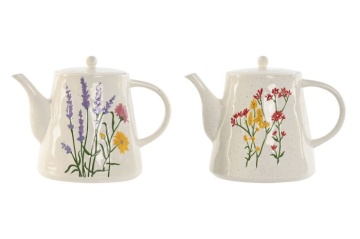 Set 2 ceainice din porțelan cu motive florale, 900 ml, 22×14×16,5 cm, „Bloom" - Img 2