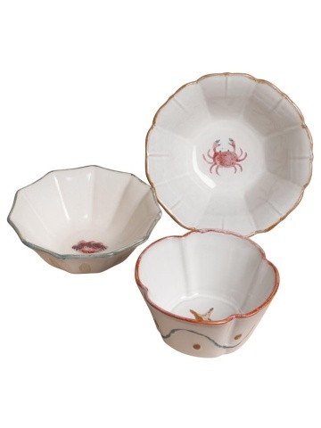 Set 3 boluri din ceramică, "Marine"
