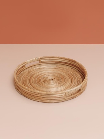 Set 3 tavi din rattan natural – S/3, H8 x Ø 60 cm - Img 5