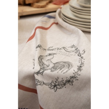 Set 6 placemat din bumbac, bej, "La Belle Vie à la Ferme" - Img 2