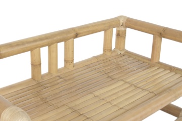 Set lounge exterior din bambus și rattan cu canapea, 2 fotolii și măsuță, „Bali” - Img 4