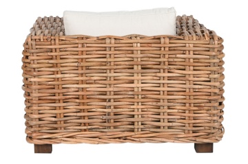 Set lounge exterior din rattan natural împletit, 4 piese cu canapea, 2 fotolii, măsuță și perne incluse, "Bahia" - Img 10