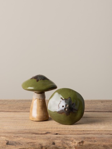 Set sare si piper, din ceramica, Mushrooms - Img 4