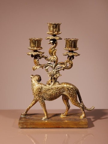 Sfesnic lumanari auriu din polirasina, "Candelarum" - Img 5