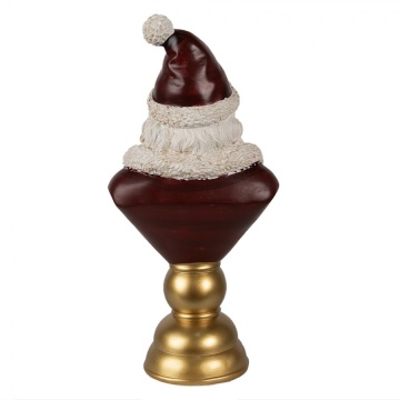 Statuetă decorativă Moș Crăciun din polirășină, 19x15x40 cm, „Noël Classique” - Img 4