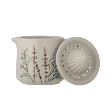 Storcător de lămâi din ceramică cu motive botanice, L14,5×H14×W10 cm, natural, „Bea" - Img 3