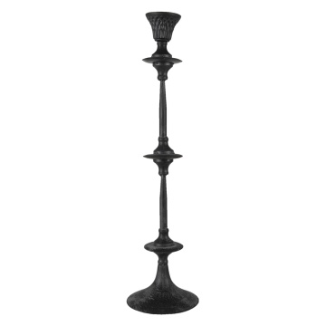 Suport lumanare, negru, din metal, H60 cm