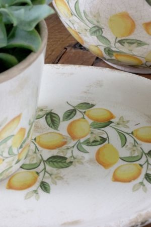 Tavă Limone Blossom cu lămâi și flori - Img 4