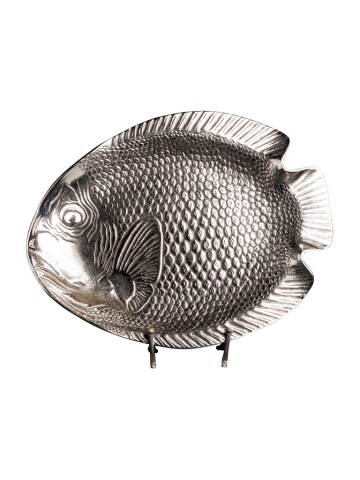 Tava servire, argintie, din aluminiu, Fish - Img 1