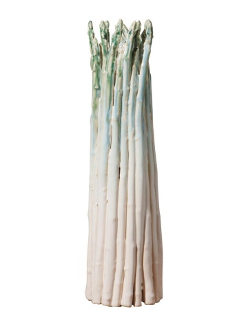 Vaza alba din ceramica, H34cm Asparagus