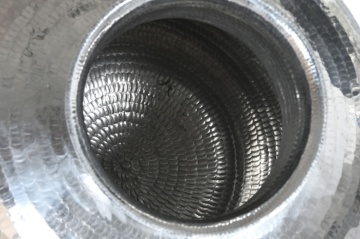Vază decorativă, stil modern elegant, culoare argintiu, din aluminiu, „Silver” - Img 4