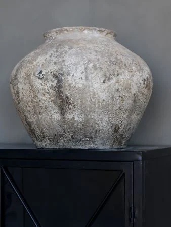 Vază decorativă tip oală, stil antic, culoare patină naturală, din polirasină, „Heritage” - Img 8