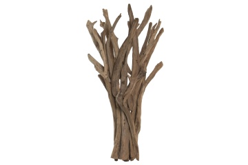 Aplică de perete din lemn de tec lucrat manual, natur, 78 x 37 cm, „Montreuil”