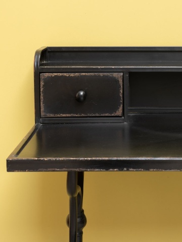 Birou cu sertare din metal, negru, 98 x 100 x 50 cm, „Henri” - Img 5