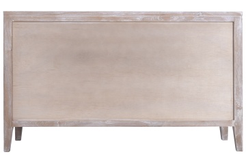 Bufet cu ratan împletit, stil French Country, din lemn, natur, cu 2 uși și 3 sertare, 70 x 120 x 40 cm, „Rasteau” - Img 3