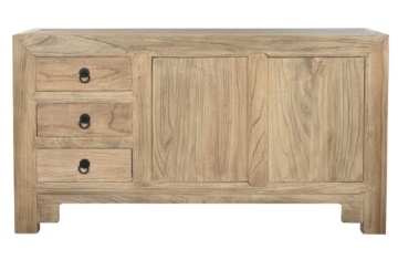 Bufet rustic, din lemn masiv, cu 3 sertare, „Étable”