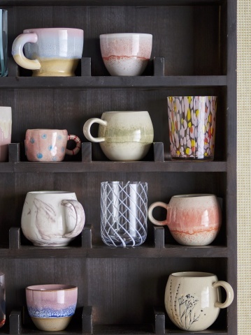 Cană din ceramică cu flori de câmp aplicate manual, D9,5×H8,5 cm, 250 ml, „Bea" - Img 7