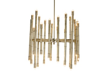 Candelabru din oțel, auriu, finisaj patinat, 158 x 74 cm, „Breteuil” - Img 2
