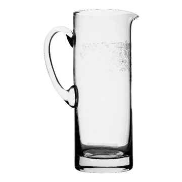 Carafă din sticlă, transparent, cu model în spirală gravat, 1000 ml, 25,5 x 9,5 cm, „Joséphine”
