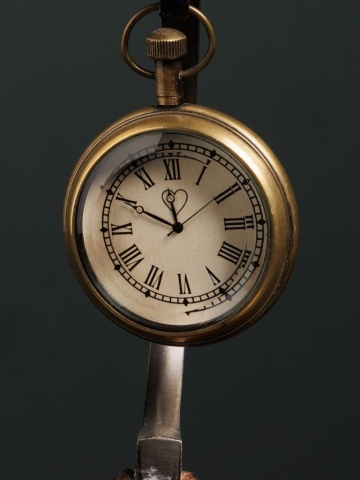 Ceas de masa, decorativ, pe suport din otel, Time Flies - Img 6