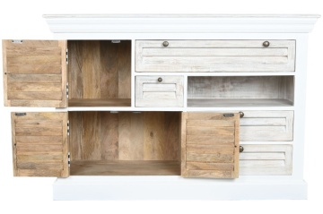 Comoda vintage din lemn de mango "Worn out White" - Img 4